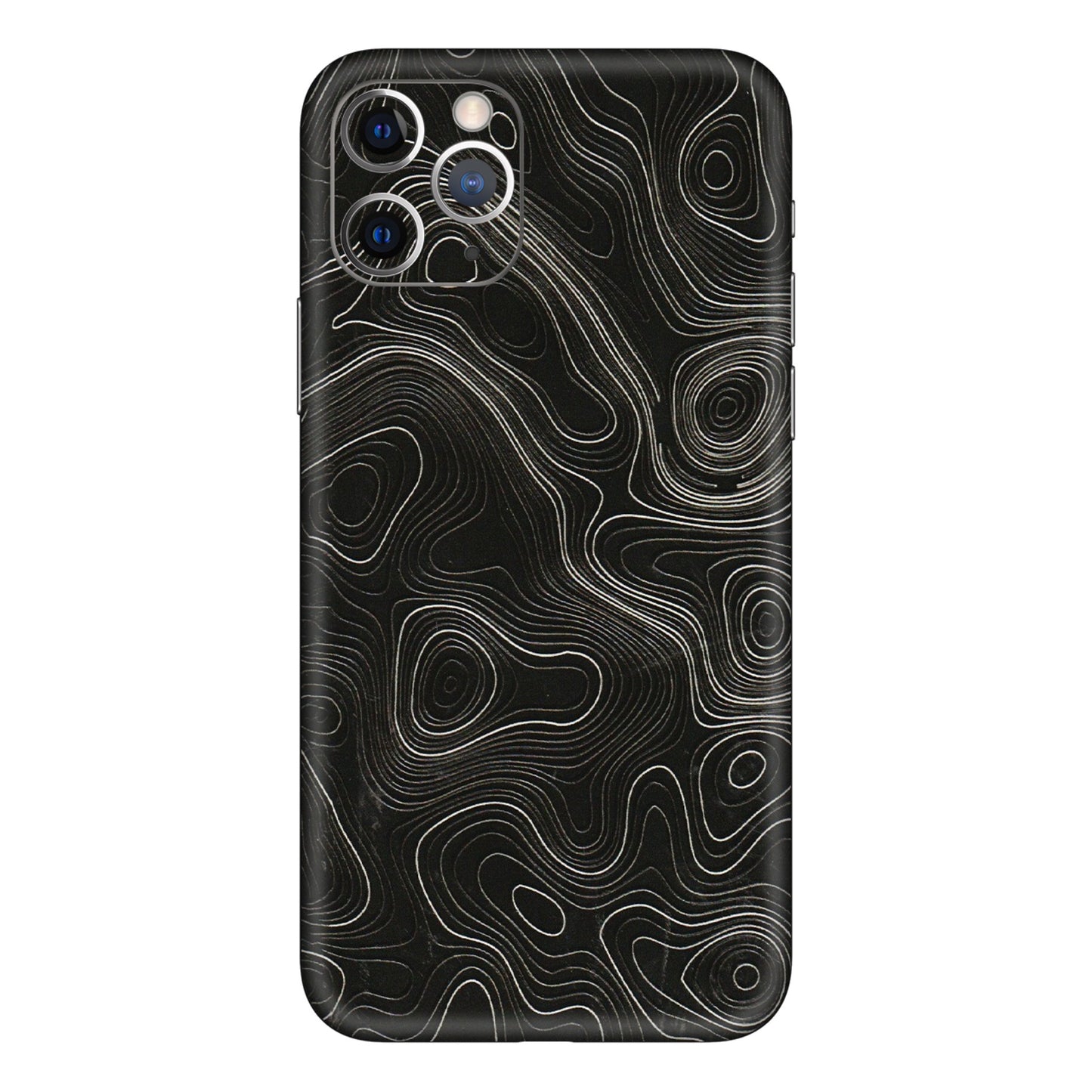 Apple iPhone Skins (All Models) - Black Swirl - 3D Embossed Finish (L-196) iPhone 11 Pro Max