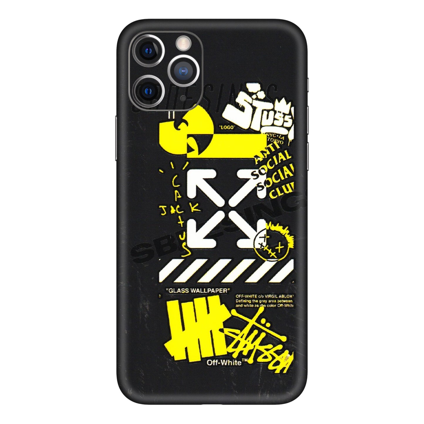 Apple iPhone Skins (All Models) - Anti Social Graffiti - 3D Embossed Finish (L-198) iPhone 11 Pro Max