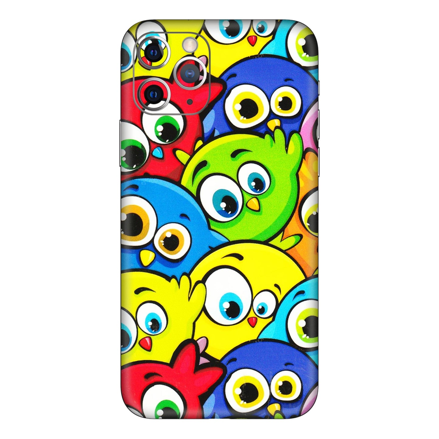 Apple iPhone Skins (All Models) - Cute Fluffy Birds - 3D Embossed Finish (L-213) iPhone 11 Pro Max