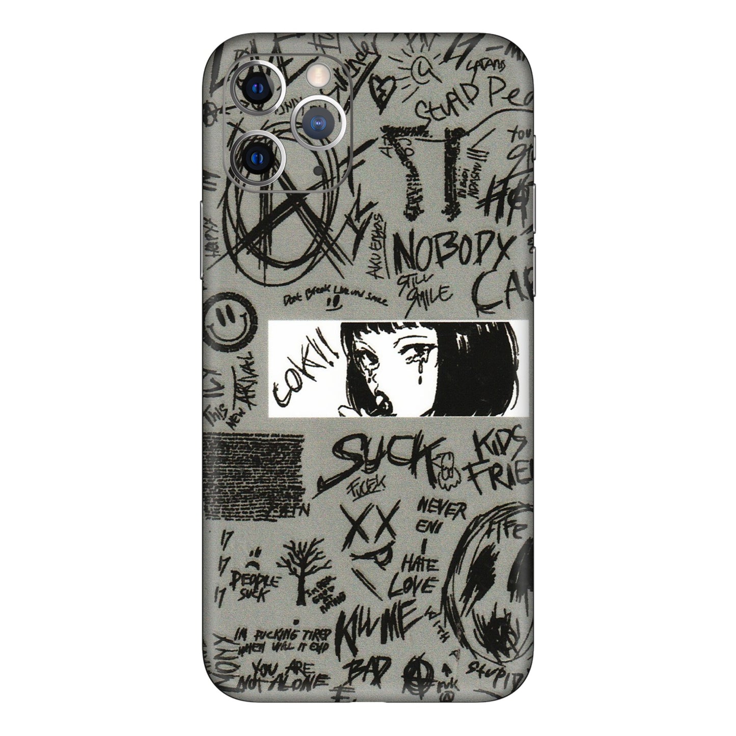 Apple iPhone Skins (All Models) - Never Have Love Anime - 3D Embossed Finish (L-260) iPhone 11 Pro Max