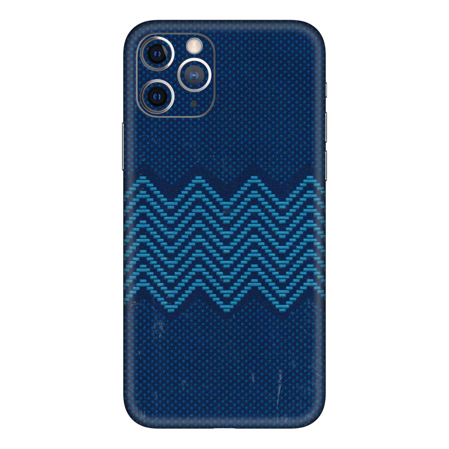 Apple iPhone Skins (All Models) - Blue Sober Waves - 3D Embossed Finish (L-306) iPhone 11 Pro Max