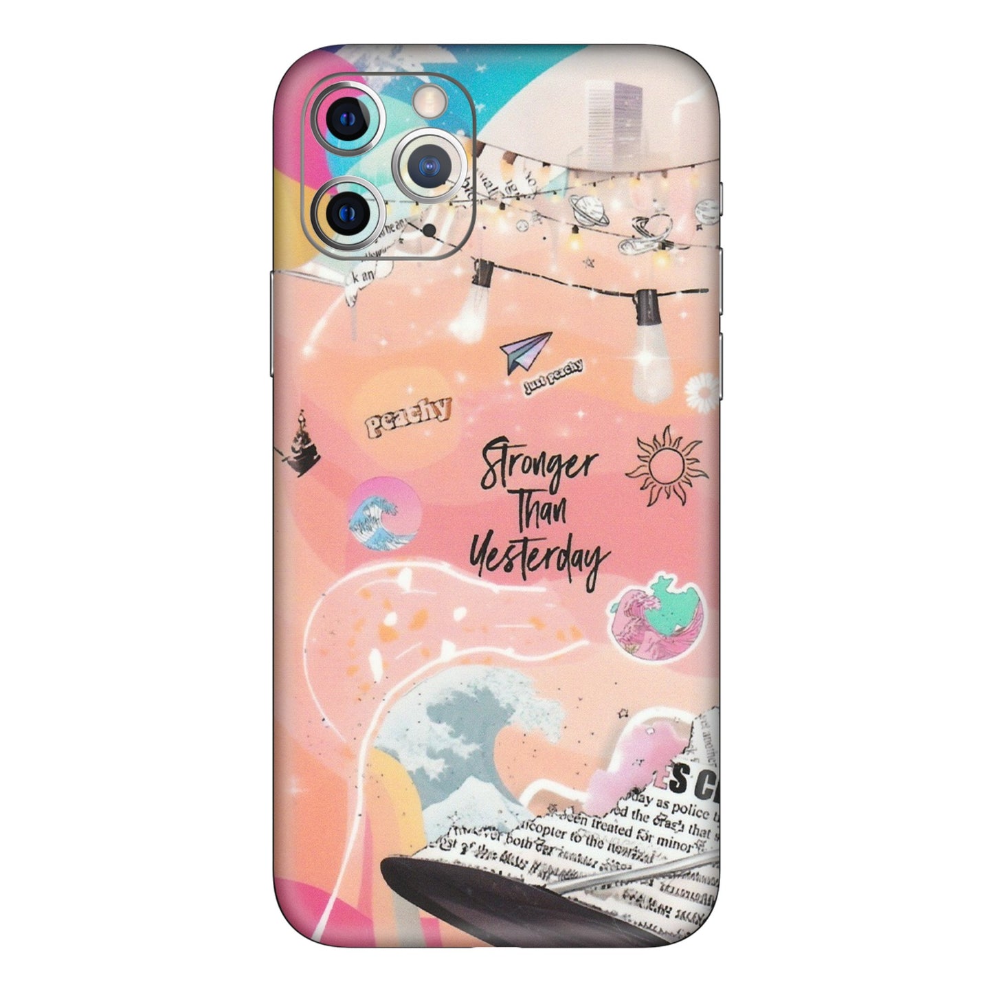 Apple iPhone Skins (All Models) - Stronger Then Yesterday - Matte Finish (M-128) iPhone 11 Pro Max