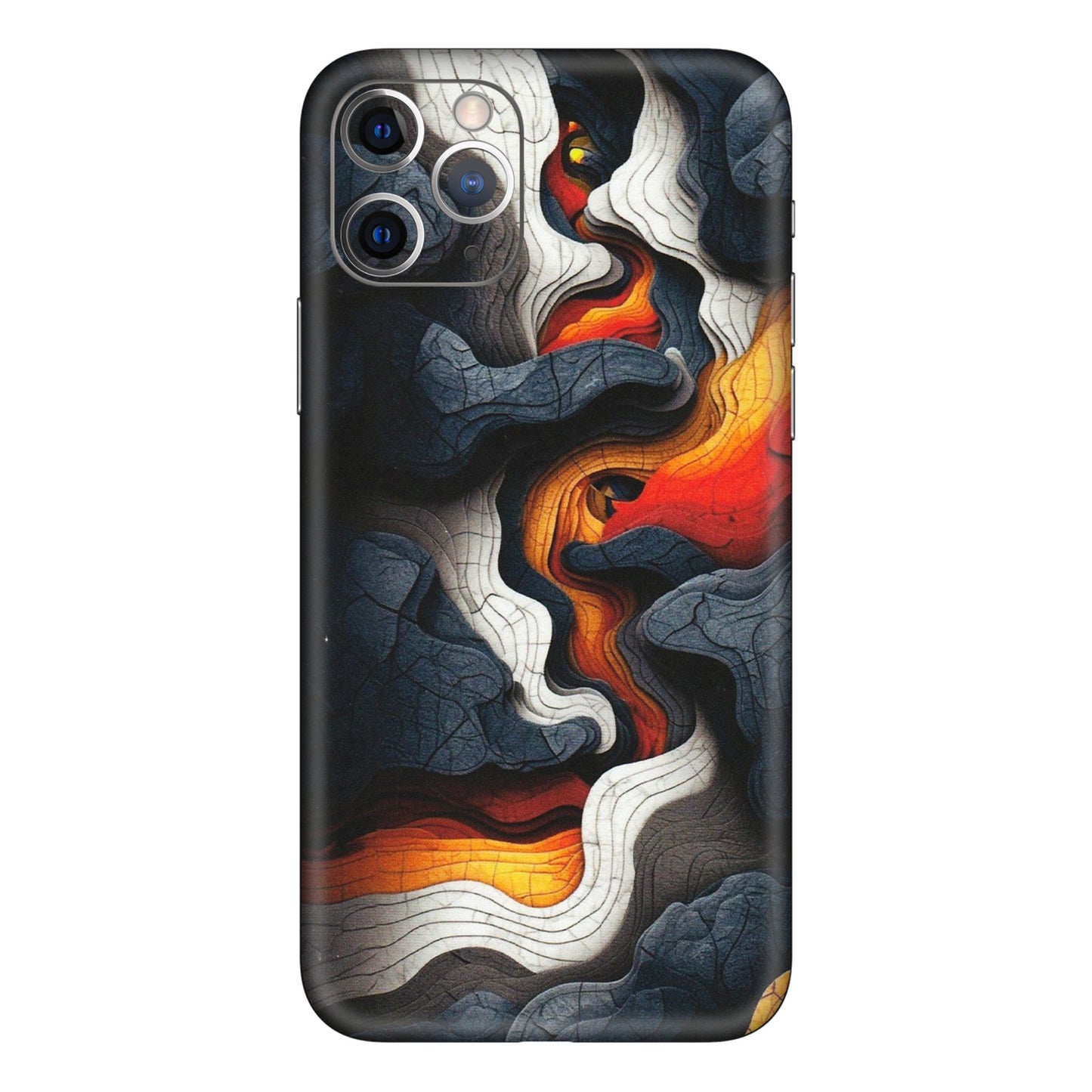 Apple iPhone Skins (All Models) - Abstract Volcanic Layers - Matte Finish (M-52) iPhone 11 Pro Max