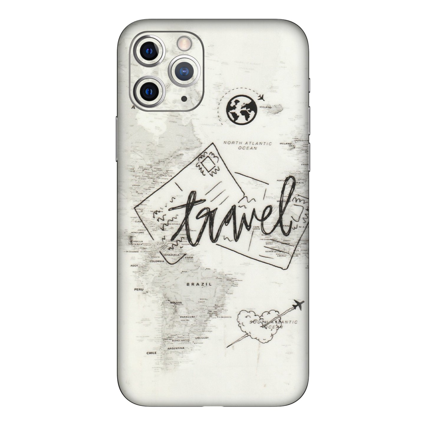 Apple iPhone Skins (All Models) - Travel Ticket - Transparent Finish (T-06) iPhone 11 Pro Max
