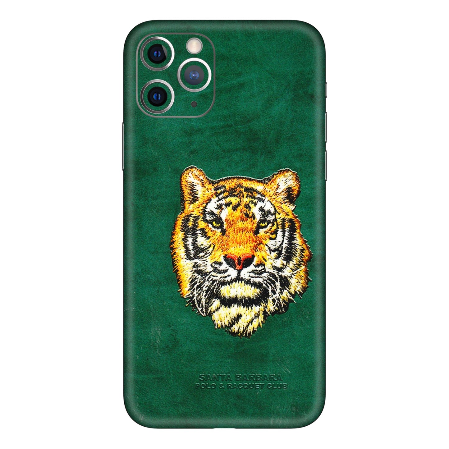 Apple iPhone Skins (All Models) - Leather Feel Tiger - 3D Embossed Finish (L-111) iPhone 11 Pro