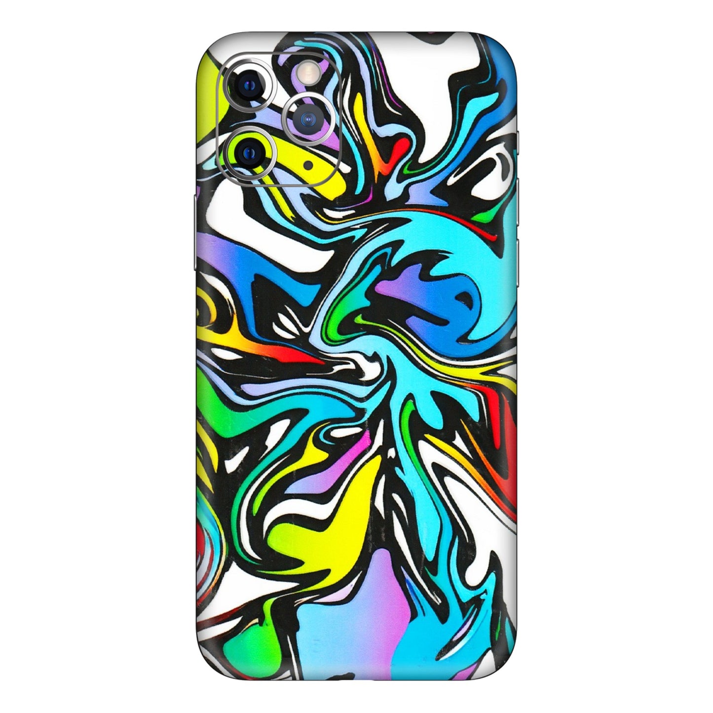 Apple iPhone Skins (All Models) - Abstract Colour Paints - 3D Embossed Finish (L-271) iPhone 11 Pro