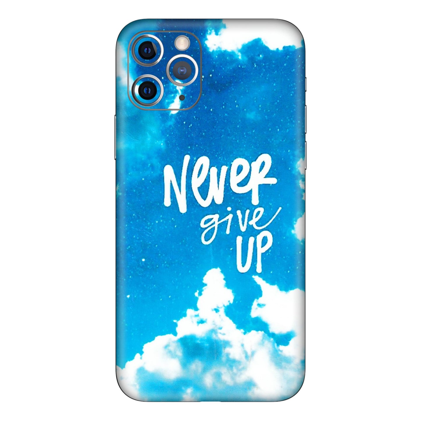 Apple iPhone Skins (All Models) - Never Give Up - 3D Embossed Finish (L-279) iPhone 11 Pro