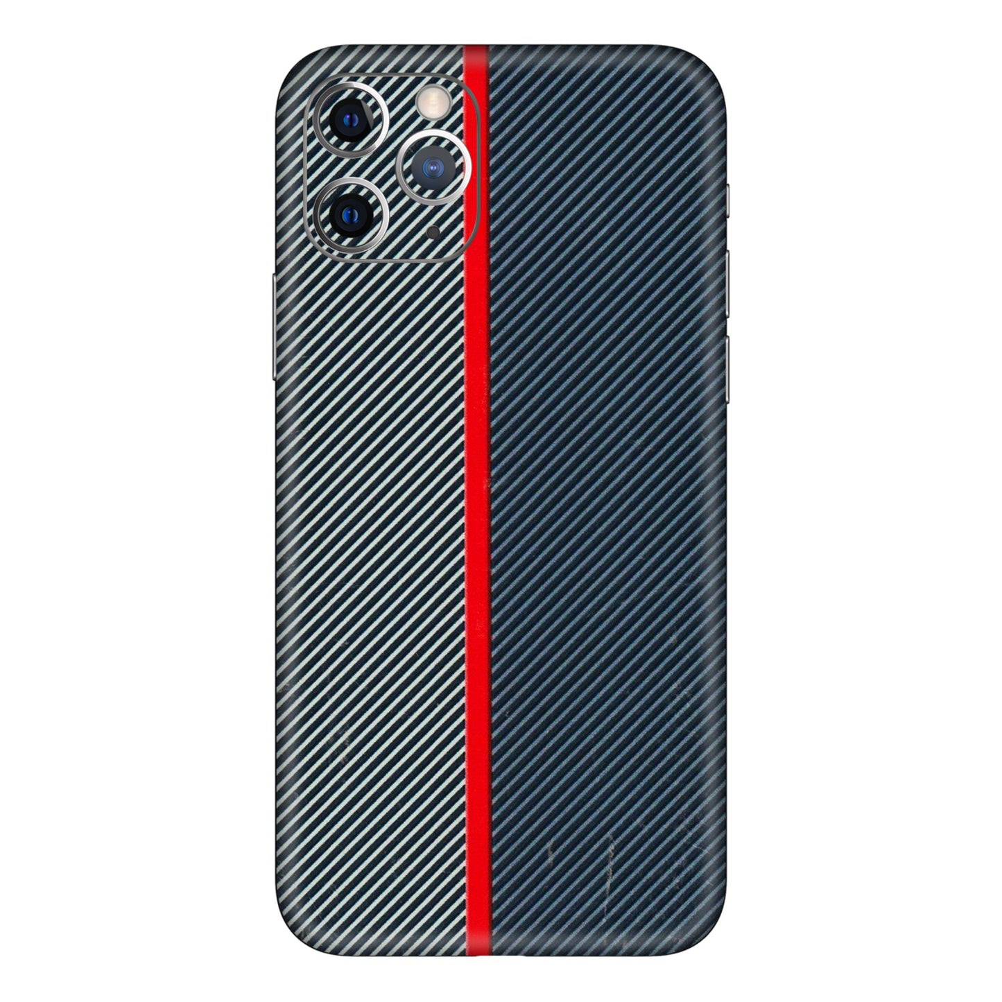 Apple iPhone Skins (All Models) - Blue Sober Lines - 3D Embossed Finish (L-305) iPhone 11 Pro