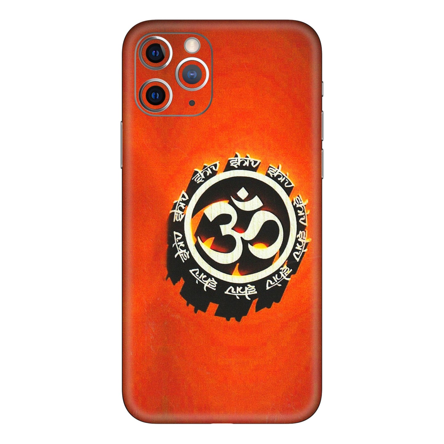 Apple iPhone Skins (All Models) - Aum Shiv Orange - 3D Embossed Finish (L-32) iPhone 11 Pro