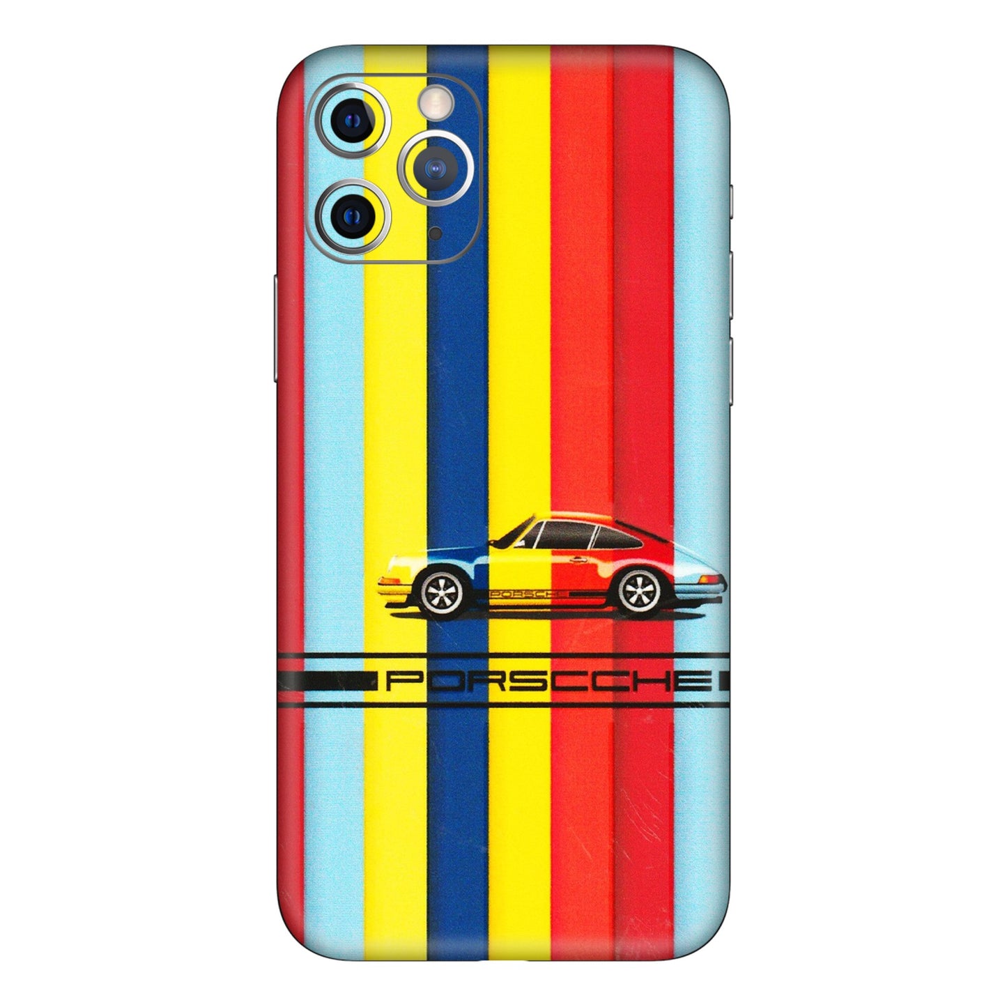 Apple iPhone Skins (All Models) - Multicolour Porche - 3D Embossed Finish (L-39) iPhone 11 Pro