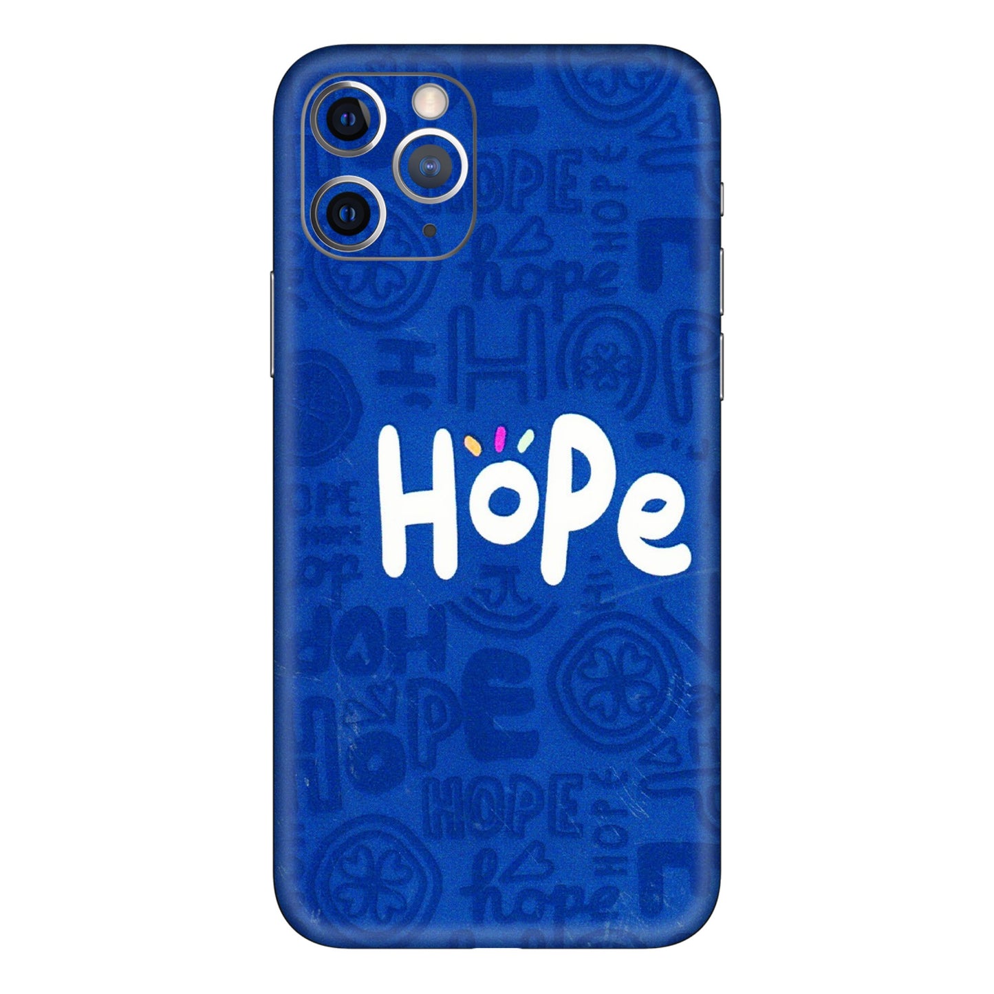 Apple iPhone Skins (All Models) - Hope Doodles Blue - 3D Embossed Finish (L-43) iPhone 11 Pro