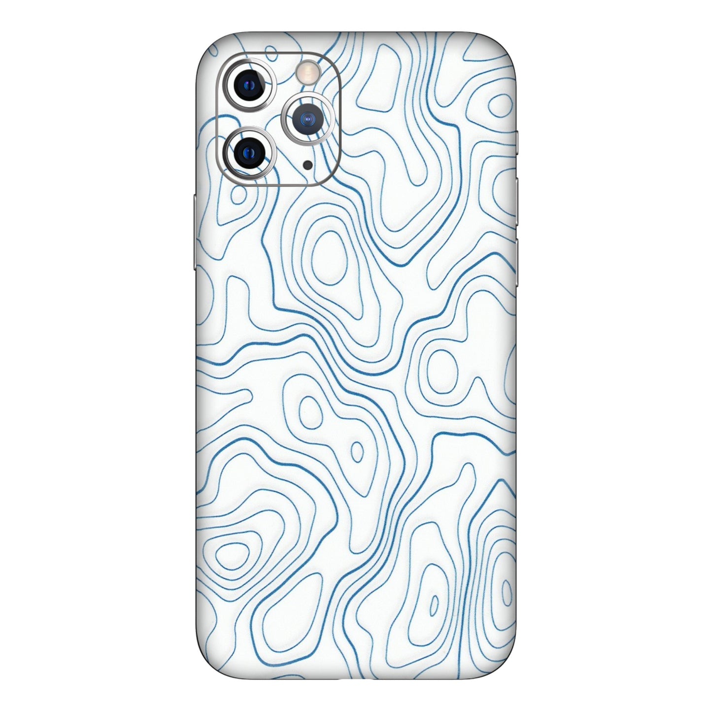 Apple iPhone Skins (All Models) - Blue And White Swirls - Matte Finish (M-139) iPhone 11 Pro