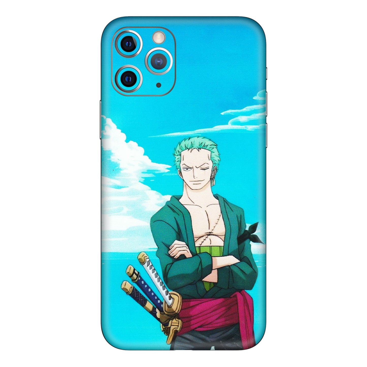 Apple iPhone Skins (All Models) - Cool Swordman Zoro Anime - Matte Finish (M-143) iPhone 11 Pro