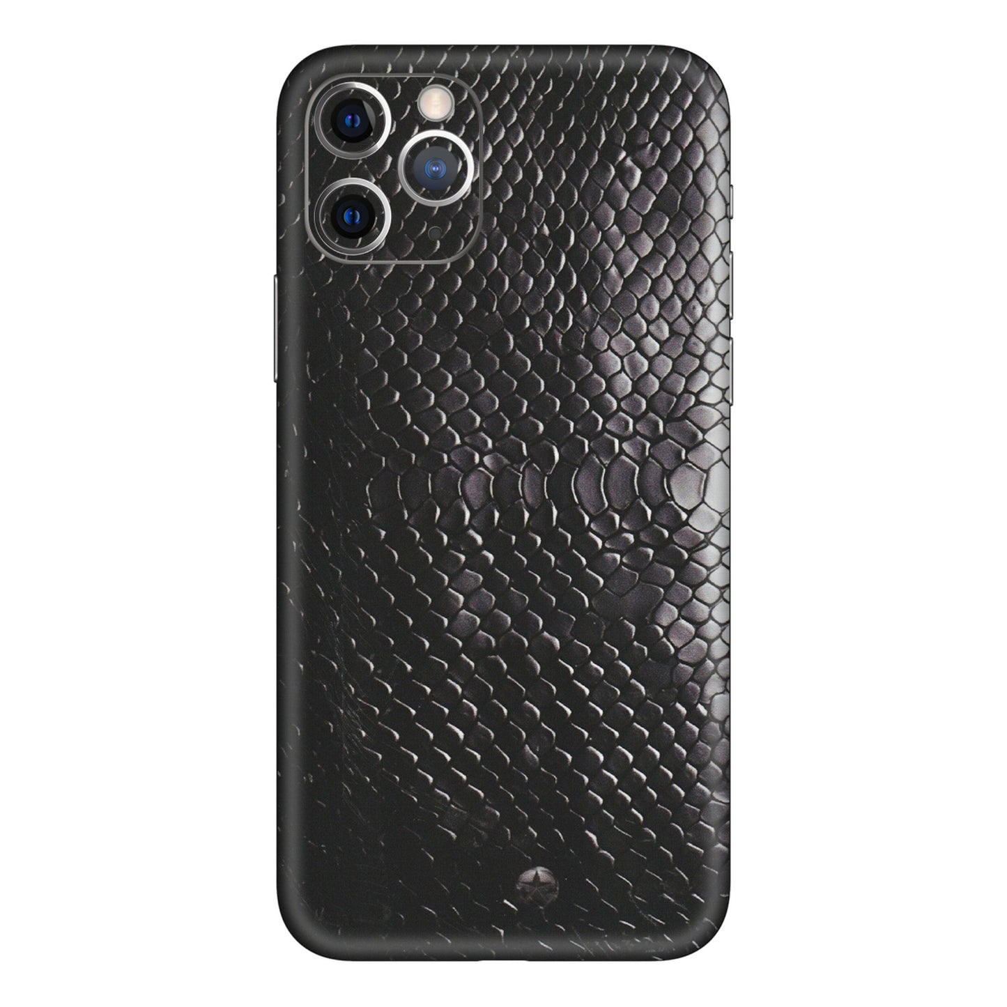 Apple iPhone Skins (All Models) - Black Snack Leather - Matte Finish (M-147) iPhone 11 Pro