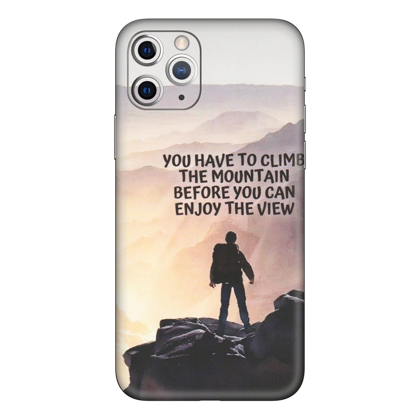 Apple iPhone Skins (All Models) - Motivational Hiking Mountain - Matte Finish (M-28) iPhone 11 Pro