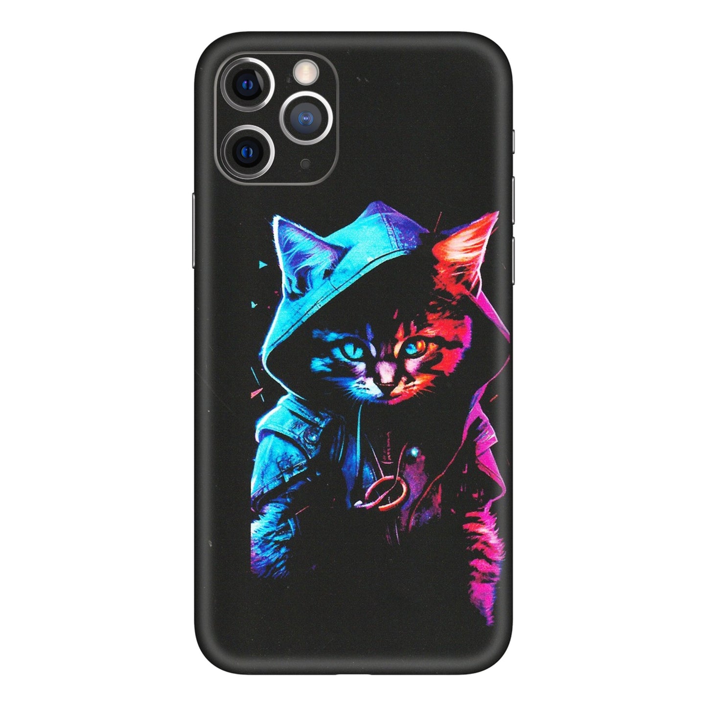 Apple iPhone Skins (All Models) - Cyberpunk Cat - Matte Finish (M-45) iPhone 11 Pro