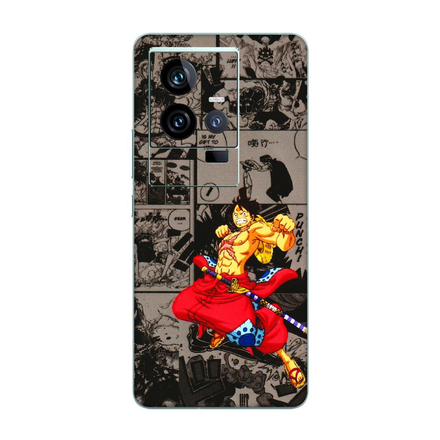 IQOO Phone Skins (All Models) - One Piece Rocket Punch Manga - 3D Embossed Finish (L-25) IQOO 11 5G