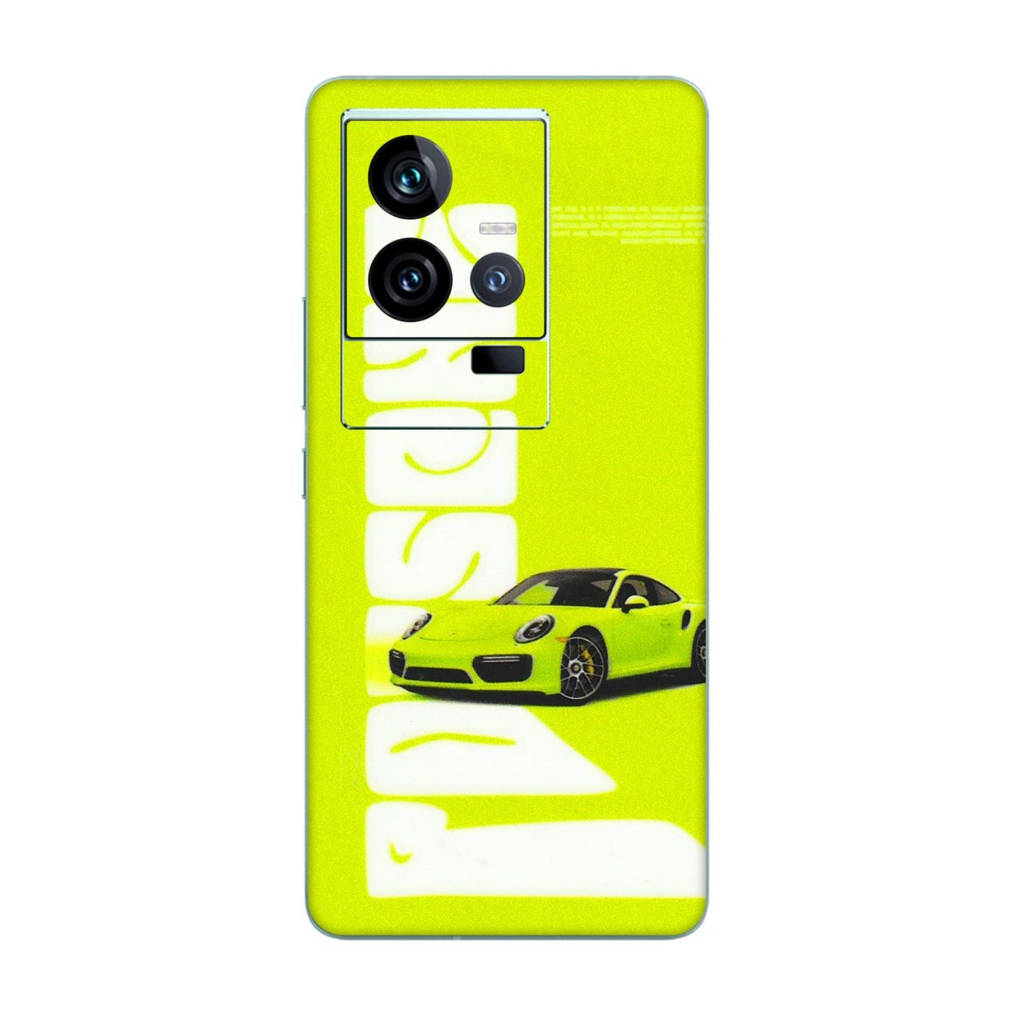IQOO Phone Skins (All Models) - Lime Green Porche - 3D Embossed Finish (L-30) IQOO 11 5G