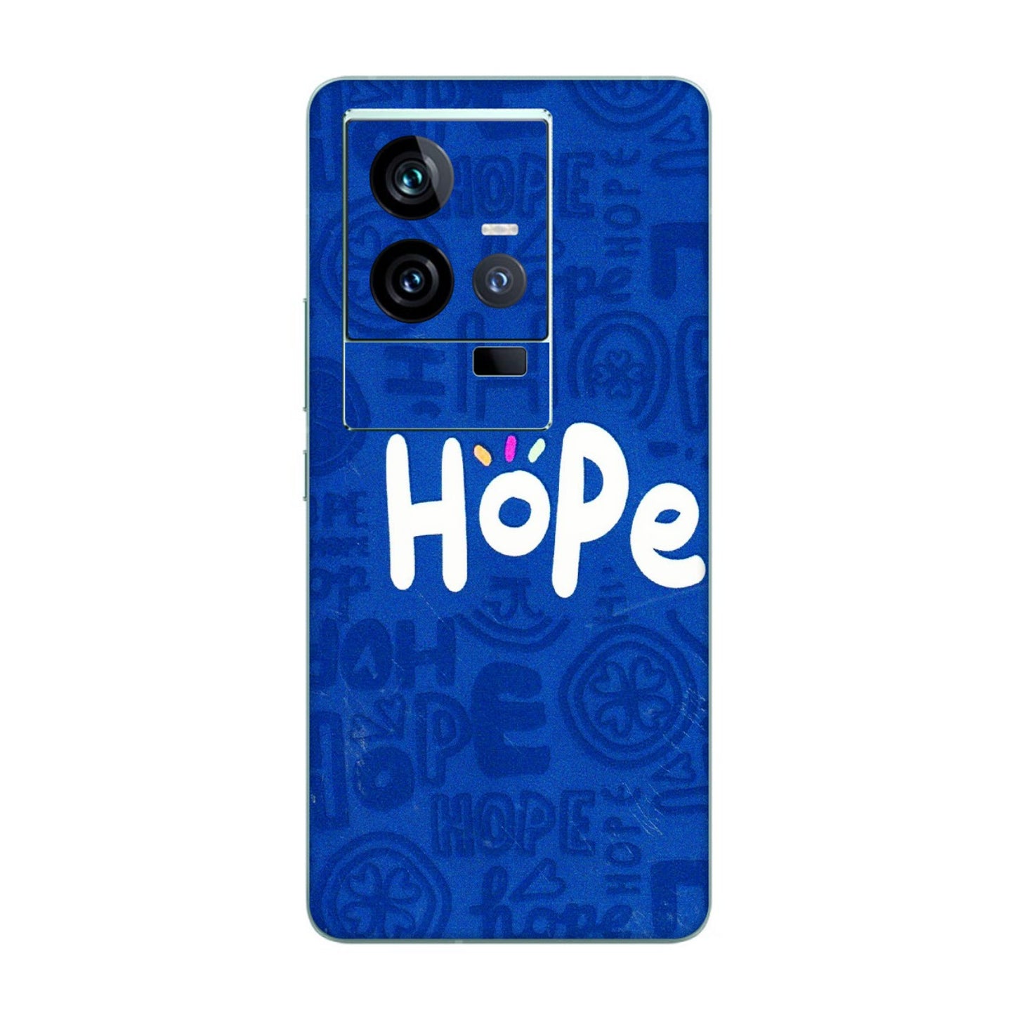 IQOO Phone Skins (All Models) - Hope Doodles Blue - 3D Embossed Finish (L-43) IQOO 11 5G