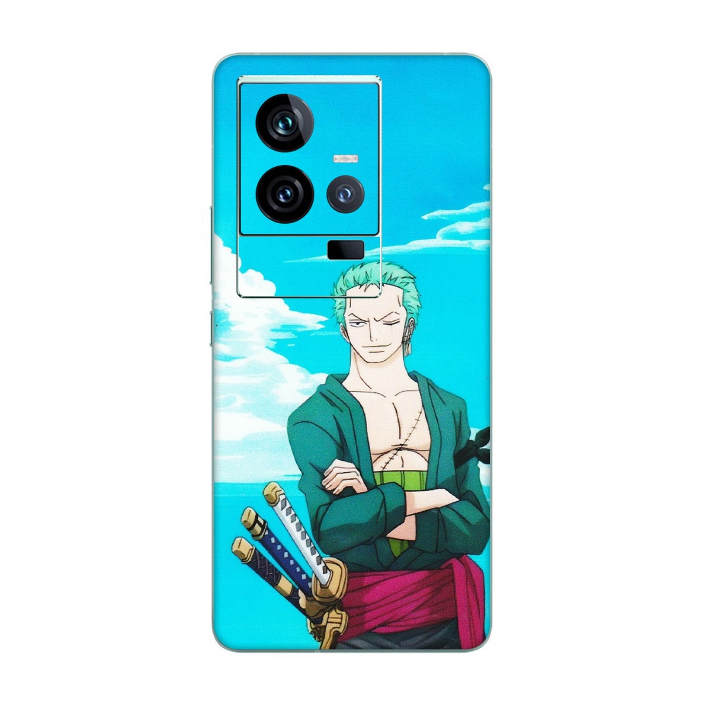 IQOO Phone Skins (All Models) - Cool Swordman Zoro Anime - Matte Finish (M-143) IQOO 11 5G