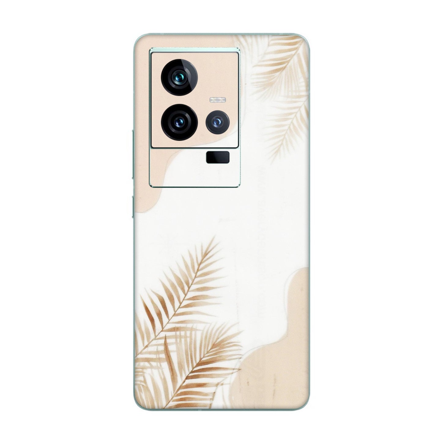 IQOO Phone Skins (All Models) - Gold Petals Abstract - Transparent Finish (T-08) IQOO 11 5G
