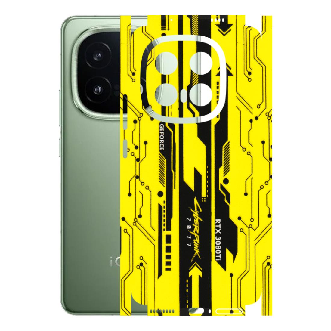 IQOO Phone Skins (All Models) - Yellow Cyberpunk - 3D Embossed Finish (L-93) IQOO 13 5G