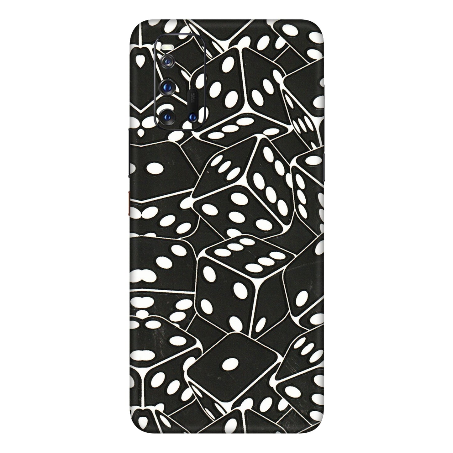 IQOO Phone Skins (All Models) - Big Black Dices - 3D Embossed Finish (L-106) IQOO 3