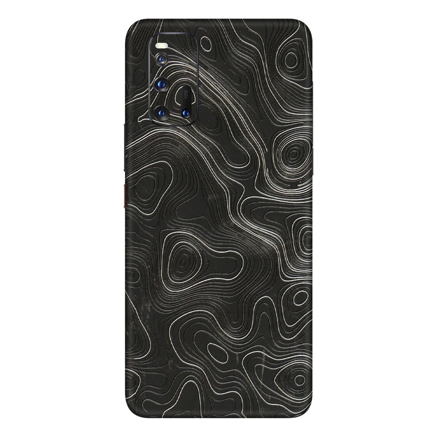 IQOO Phone Skins (All Models) - Abstract White Line Map - 3D Embossed Finish (L-269) IQOO 3