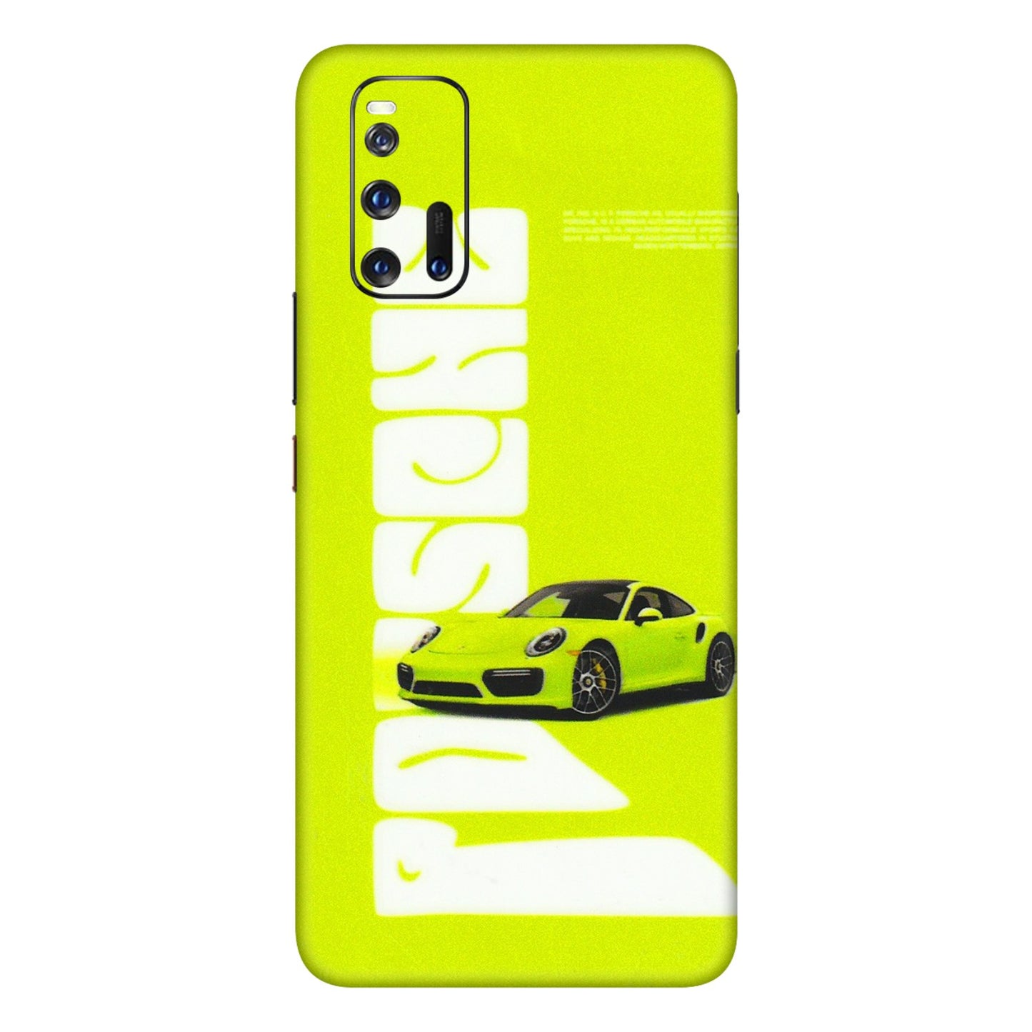 IQOO Phone Skins (All Models) - Lime Green Porche - 3D Embossed Finish (L-30) IQOO 3