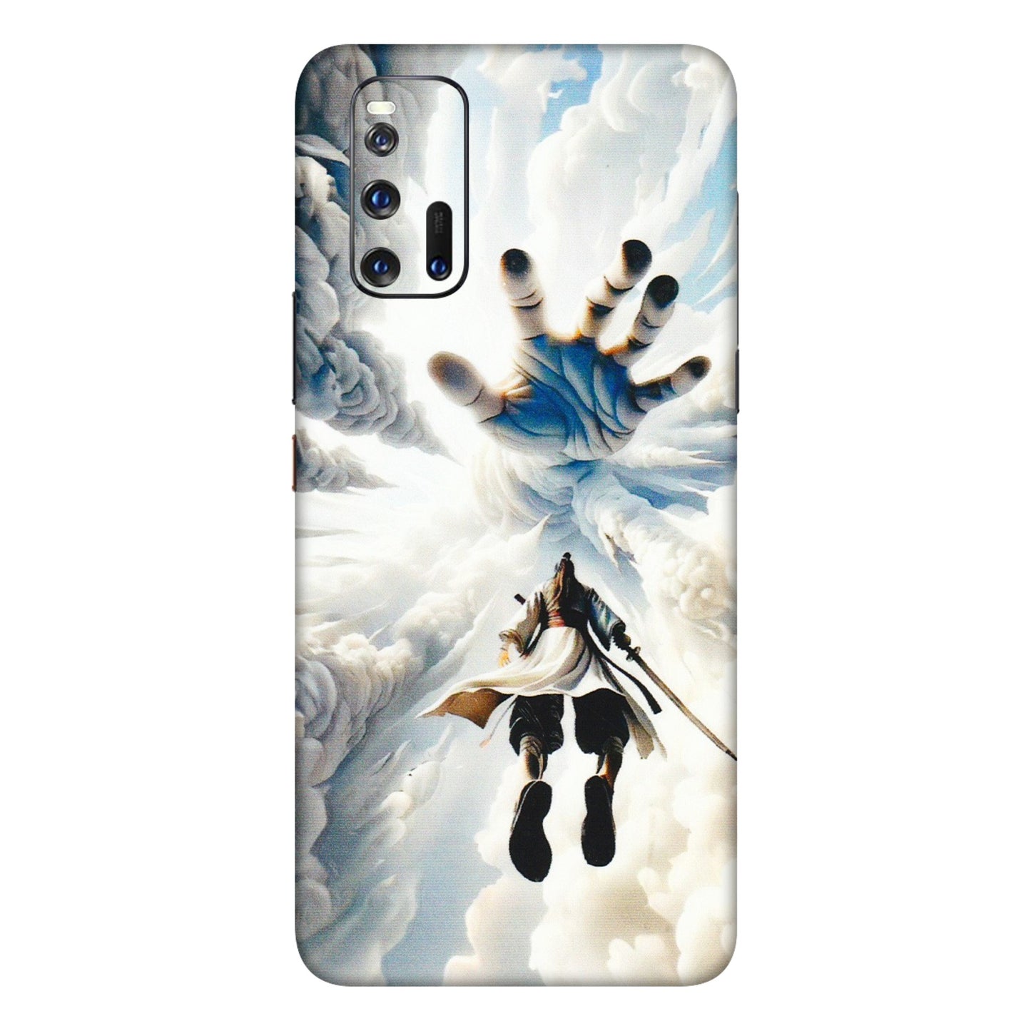 IQOO Phone Skins (All Models) - Big Hand With Monkey King - 3D Embossed Finish (L-323) IQOO 3
