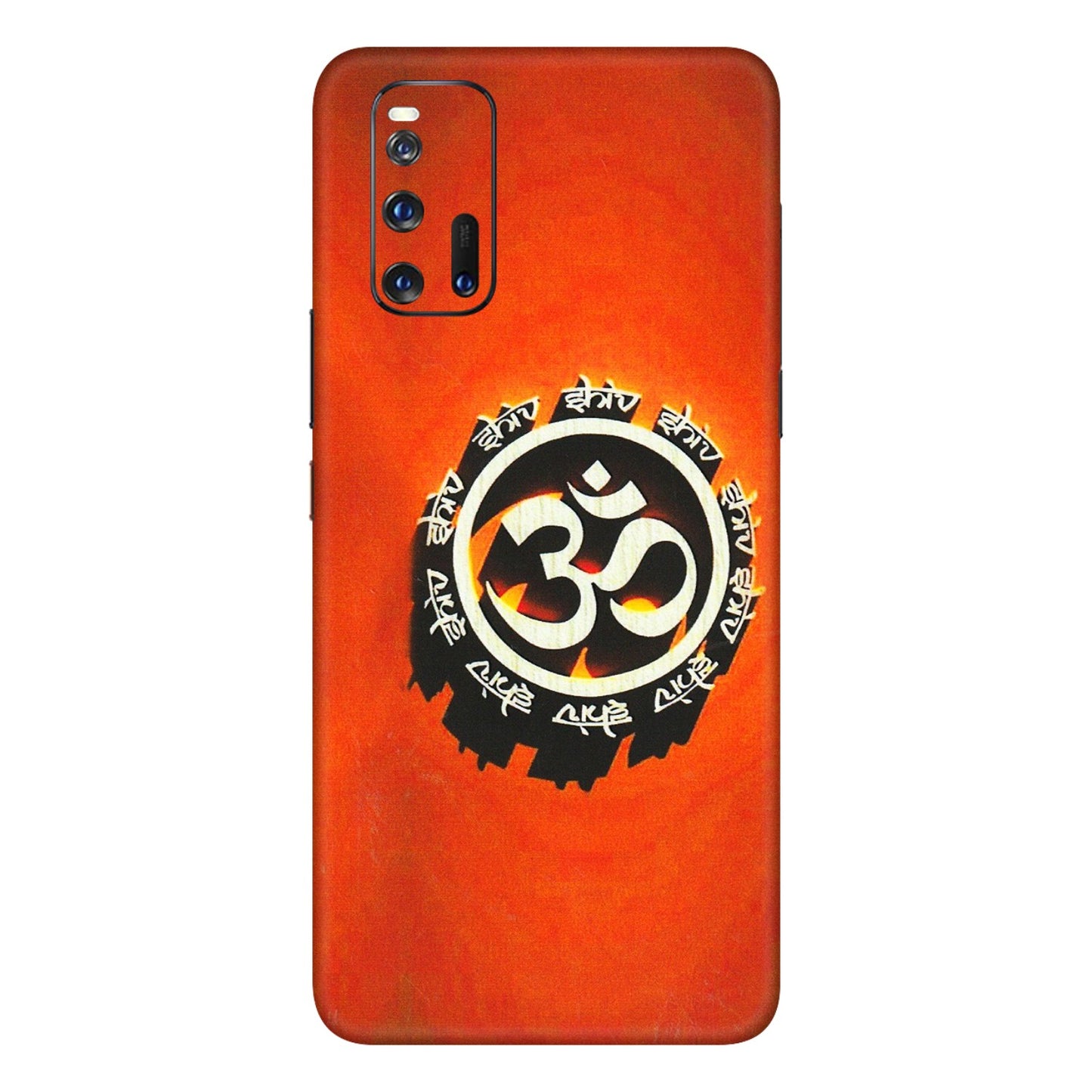 IQOO Phone Skins (All Models) - Aum Shiv Orange - 3D Embossed Finish (L-32) IQOO 3