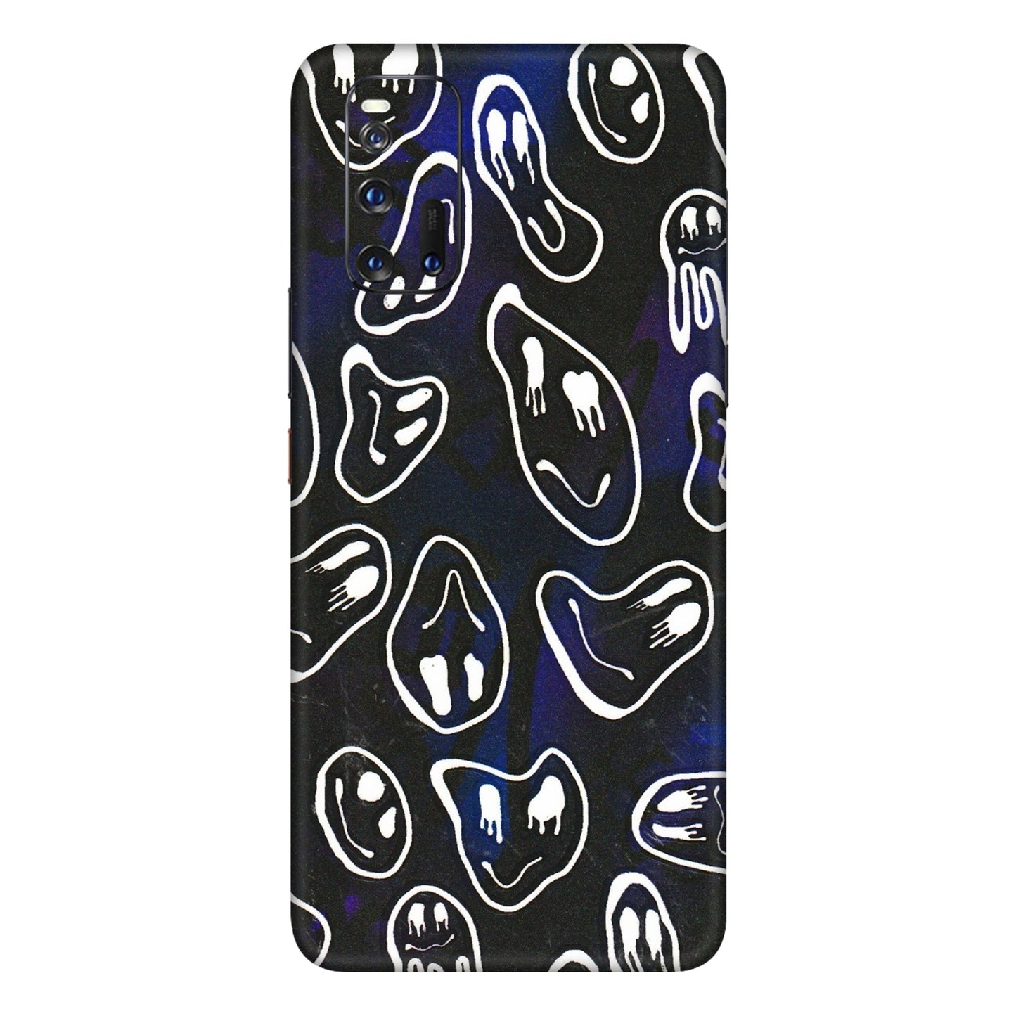 IQOO Phone Skins (All Models) - Distorted Smileys - 3D Embossed Finish (L-92) IQOO 3