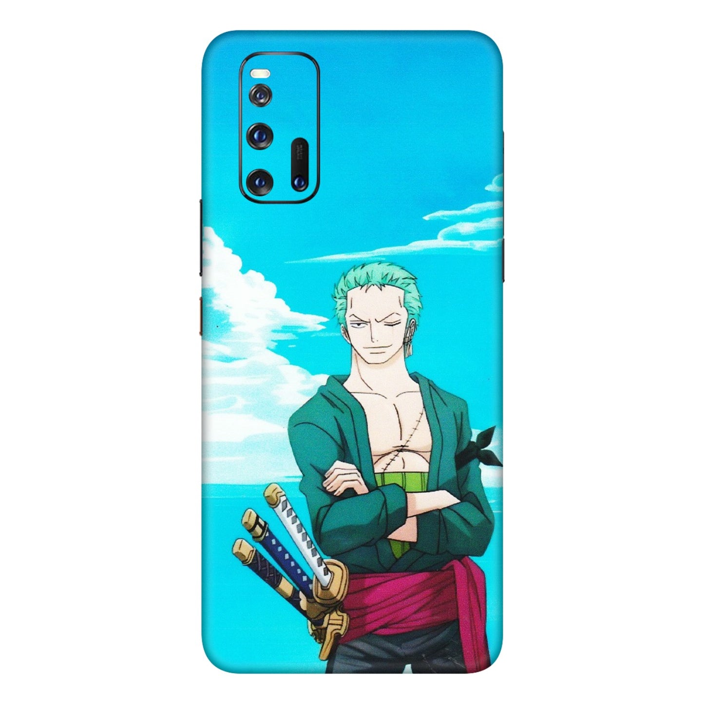 IQOO Phone Skins (All Models) - Cool Swordman Zoro Anime - Matte Finish (M-143) IQOO 3