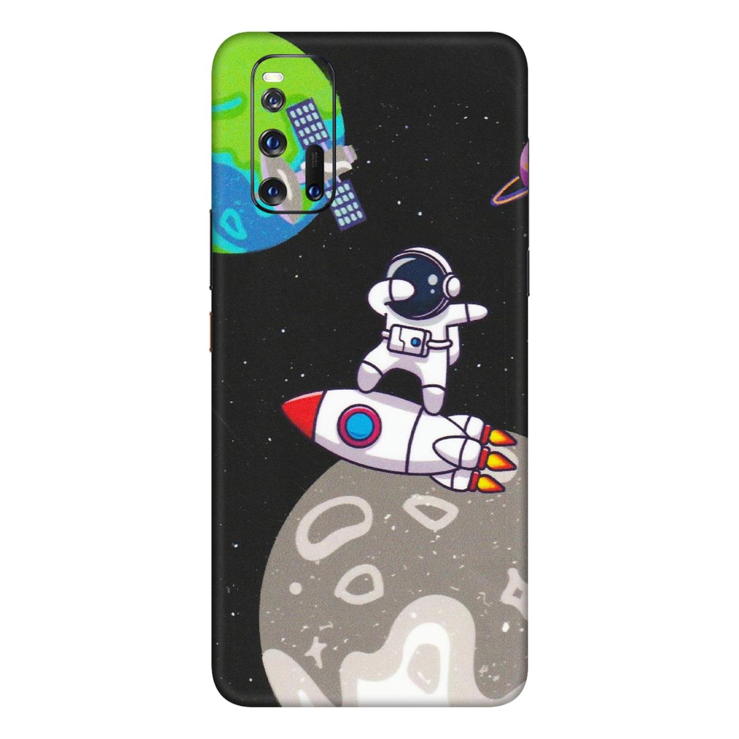 IQOO Phone Skins (All Models) - Astronaut Vibing Toon Running - Matte Finish (M-39) IQOO 3