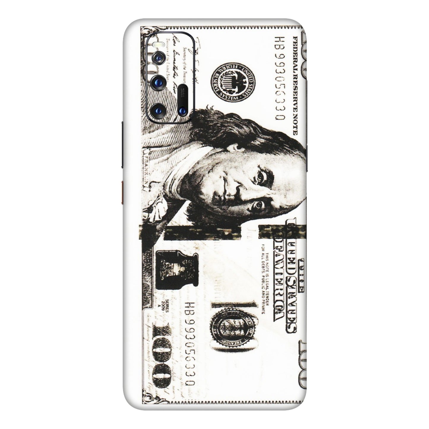 IQOO Phone Skins (All Models) - 100 Dollar Currency - Transparent Finish (T-01) IQOO 3