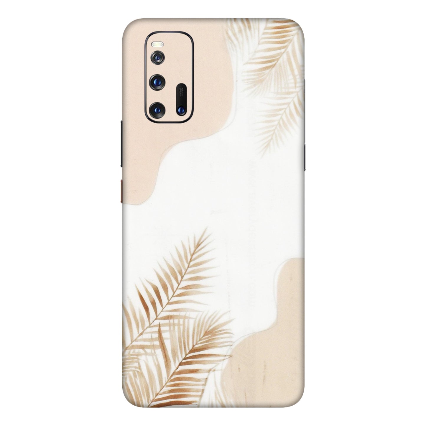 IQOO Phone Skins (All Models) - Gold Petals Abstract - Transparent Finish (T-08) IQOO 3