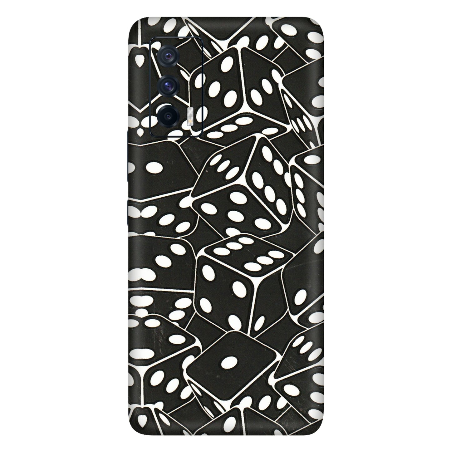 IQOO Phone Skins (All Models) - Big Black Dices - 3D Embossed Finish (L-106) IQOO 7