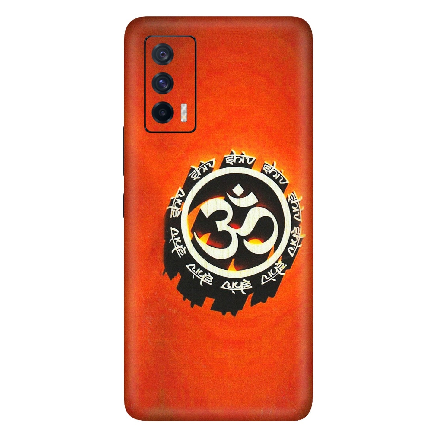 IQOO Phone Skins (All Models) - Aum Shiv Orange - 3D Embossed Finish (L-32) IQOO 7