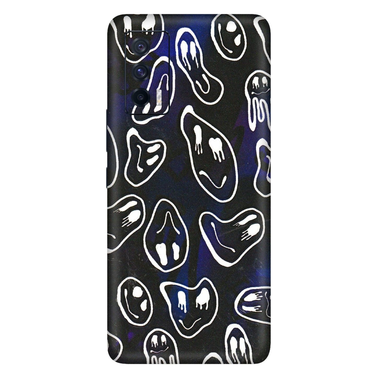 IQOO Phone Skins (All Models) - Distorted Smileys - 3D Embossed Finish (L-92) IQOO 7