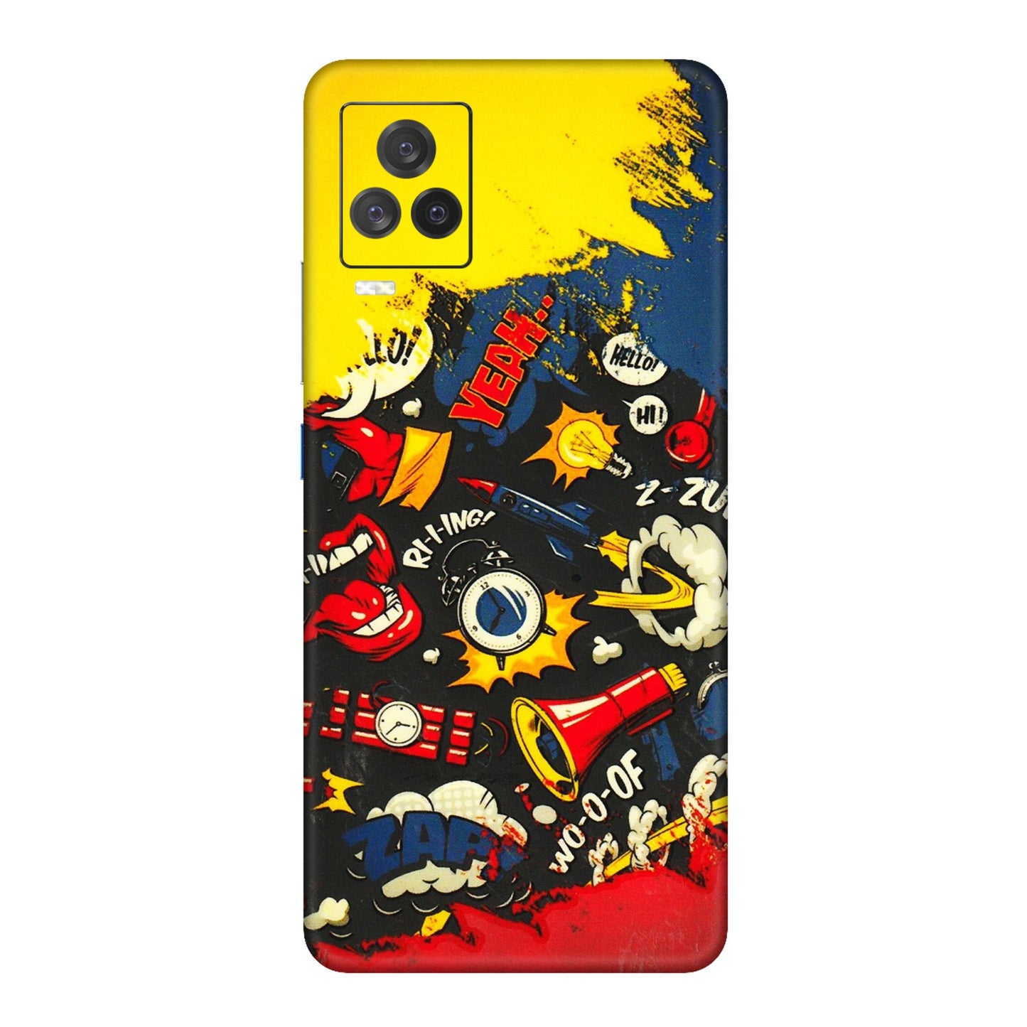 IQOO Phone Skins (All Models) - Pacific Doodle Art - 3D Embossed Finish (L-120) IQOO 7 Legend