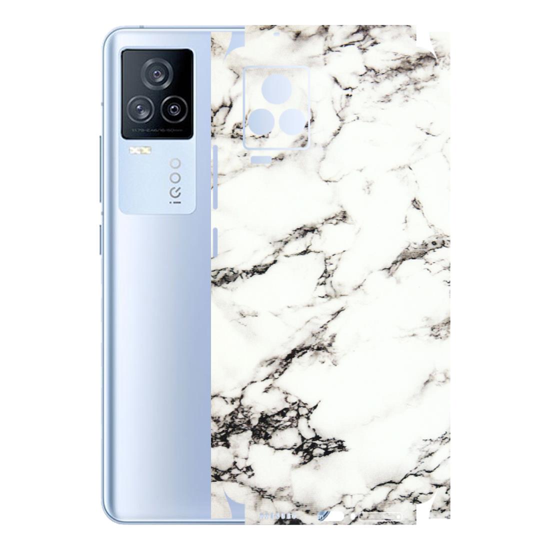 IQOO Phone Skins (All Models) - Black and White Marble Texture - 3D Embossed Finish (L-124) IQOO 7 Legend