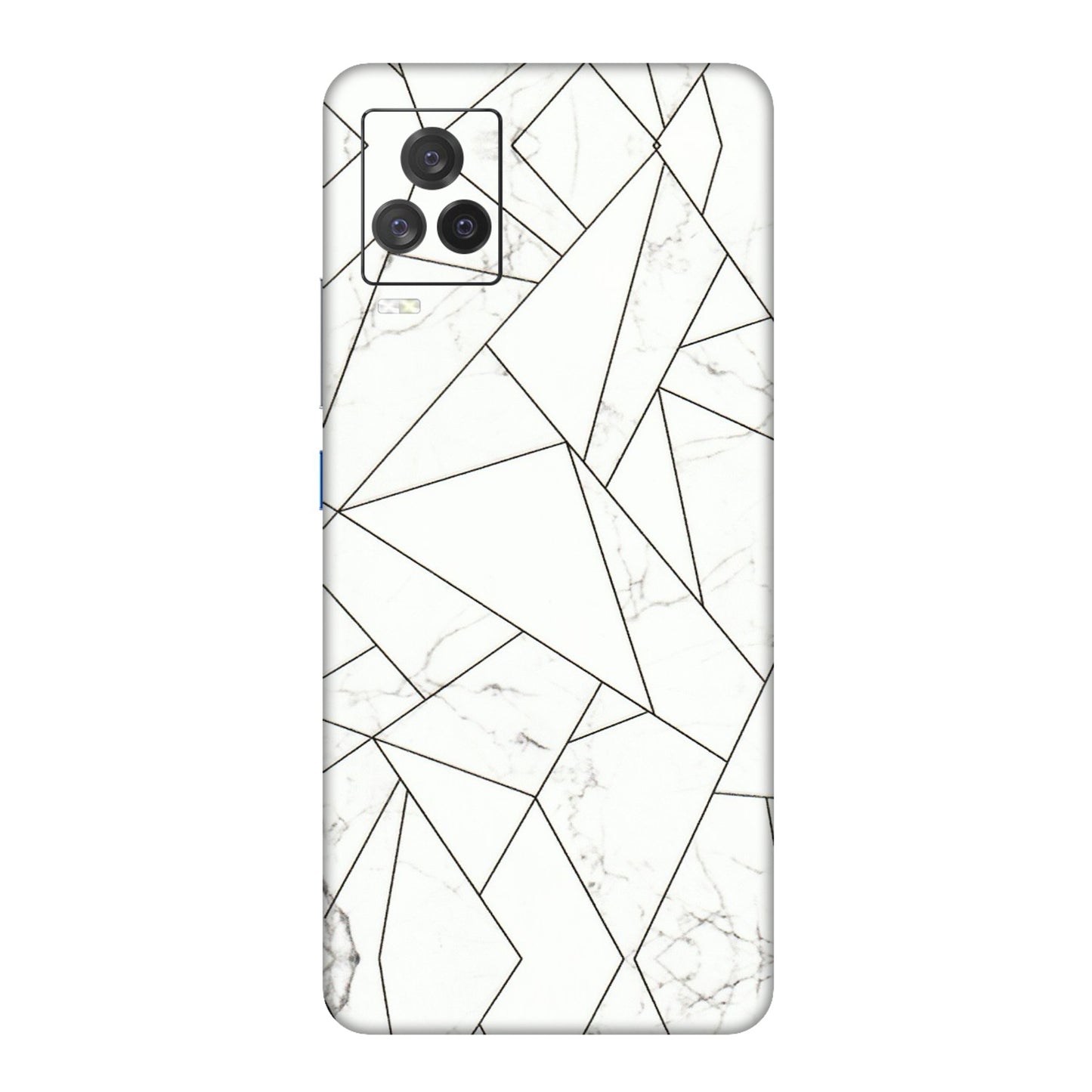 IQOO Phone Skins (All Models) - Luxury White Marble Effect - 3D Embossed Finish (L-168) IQOO 7 Legend