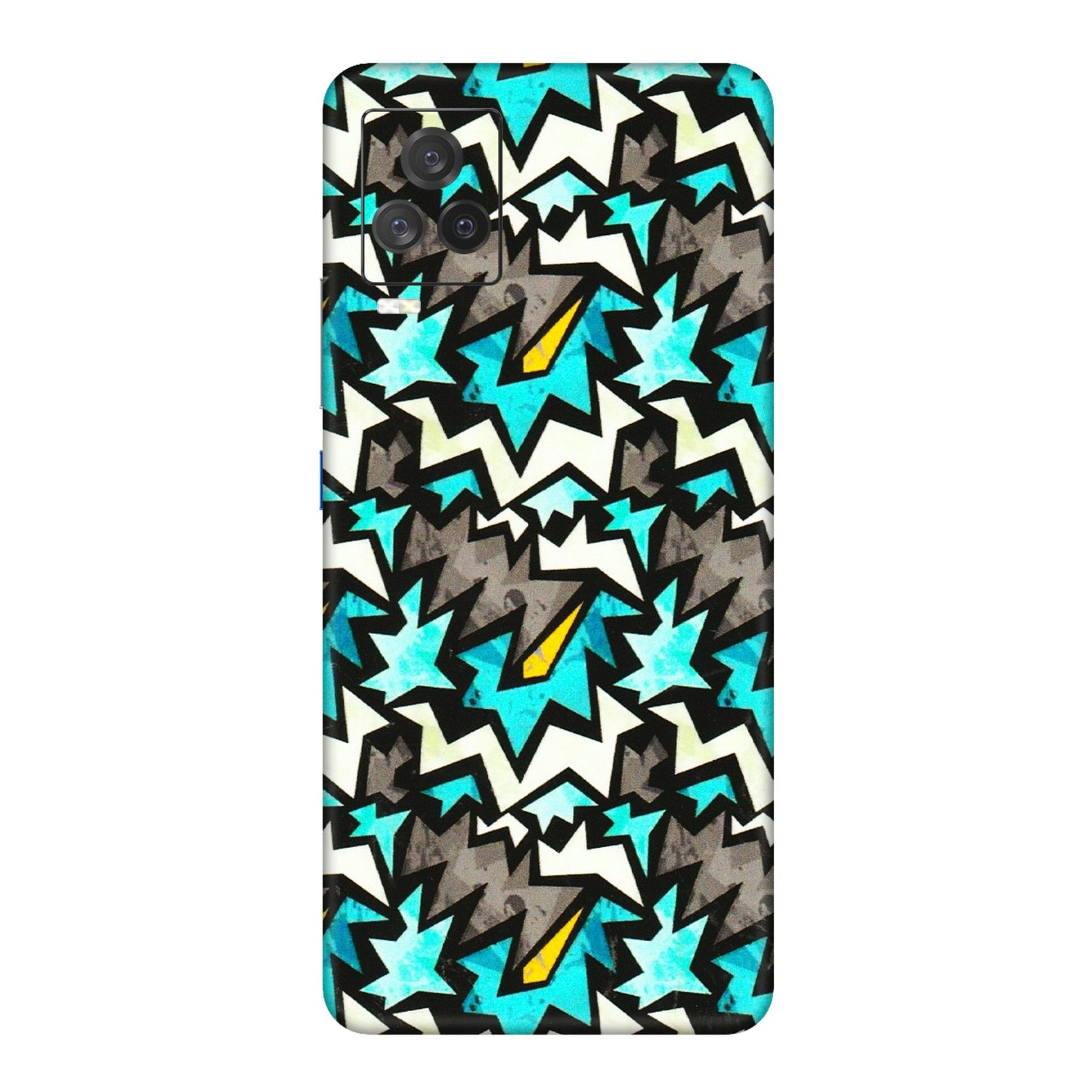 IQOO Phone Skins (All Models) - Funky Zig Zag - 3D Embossed Finish (L-223) IQOO 7 Legend