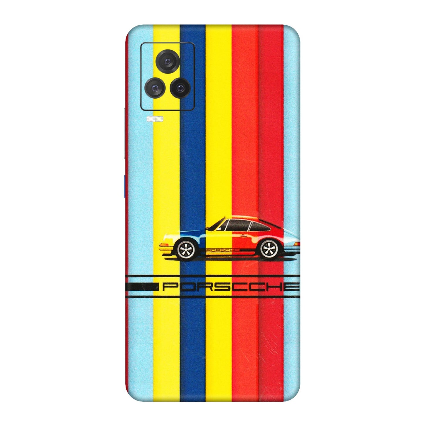 IQOO Phone Skins (All Models) - Multicolour Porche - 3D Embossed Finish (L-39) IQOO 7 Legend