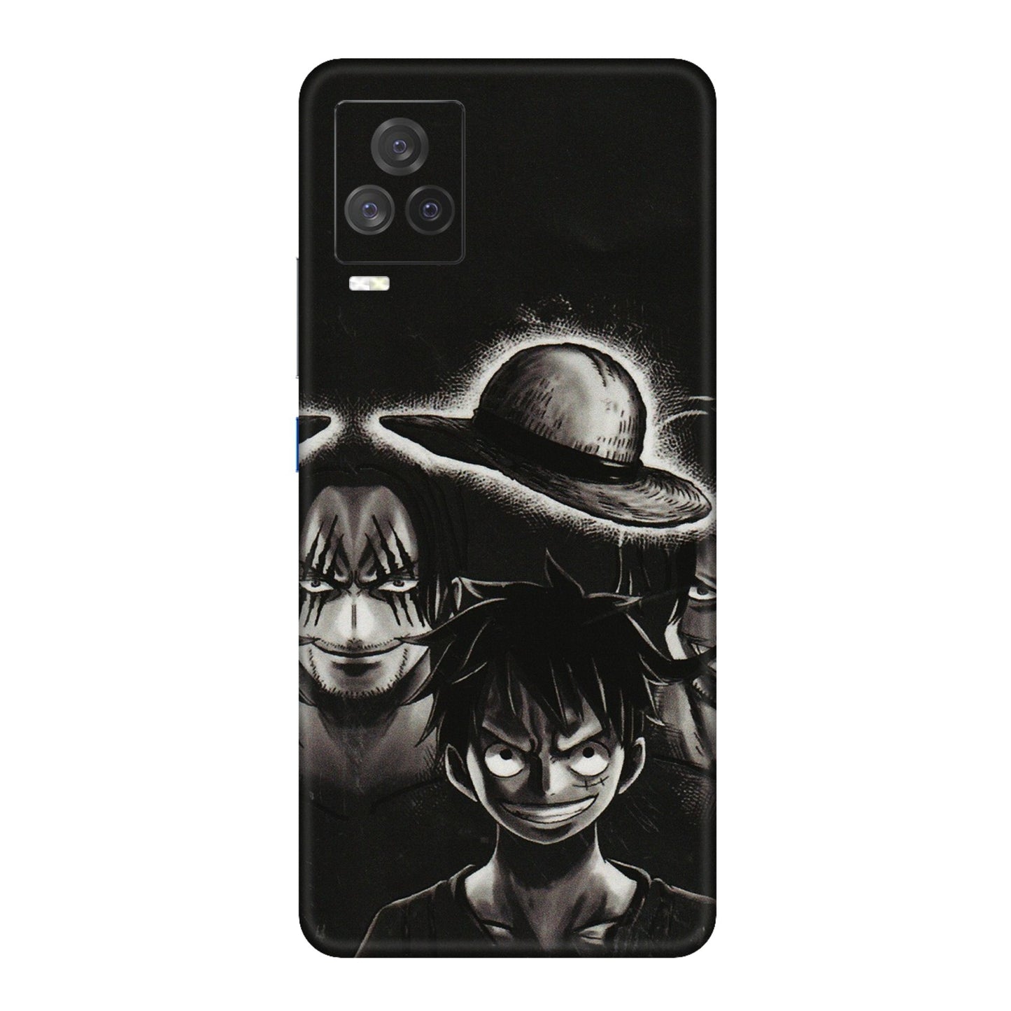 IQOO Phone Skins (All Models) - Black Luffy Hat - 3D Embossed Finish (L-57) IQOO 7 Legend