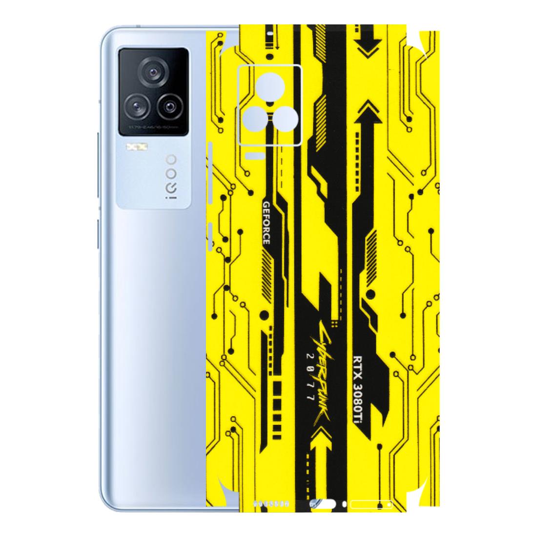 IQOO Phone Skins (All Models) - Yellow Cyberpunk - 3D Embossed Finish (L-93) IQOO 7 Legend