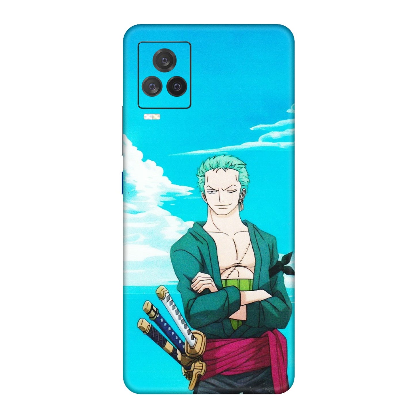 IQOO Phone Skins (All Models) - Cool Swordman Zoro Anime - Matte Finish (M-143) IQOO 7 Legend