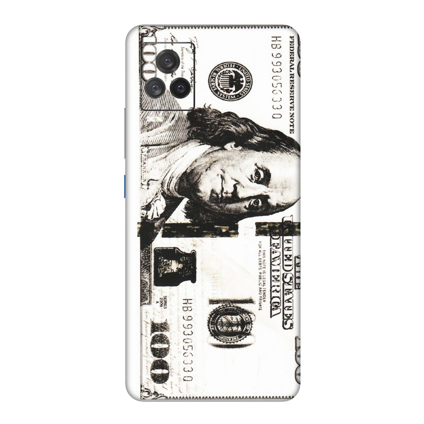 IQOO Phone Skins (All Models) - 100 Dollar Currency - Transparent Finish (T-01) IQOO 7 Legend