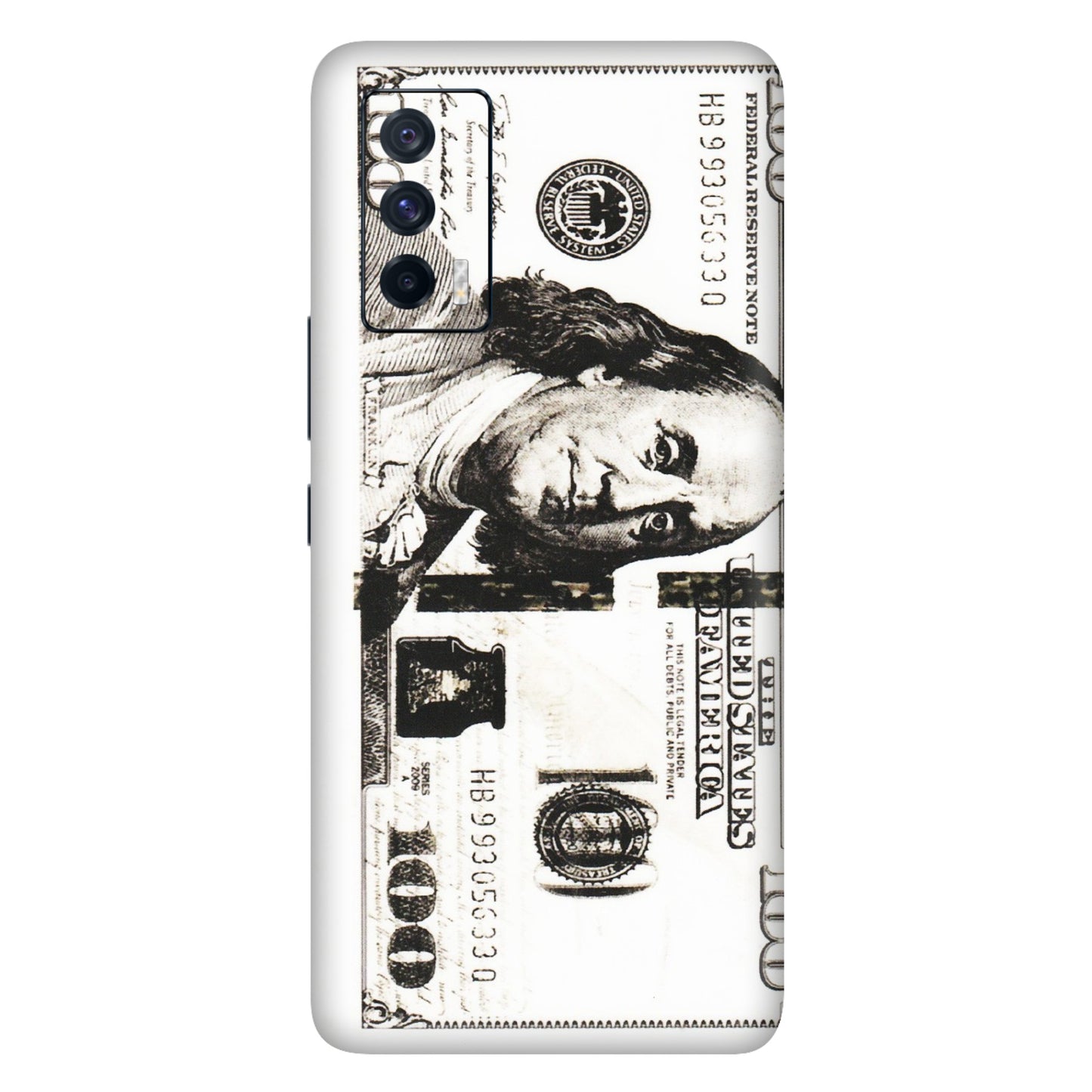 IQOO Phone Skins (All Models) - 100 Dollar Currency - Transparent Finish (T-01) IQOO 7