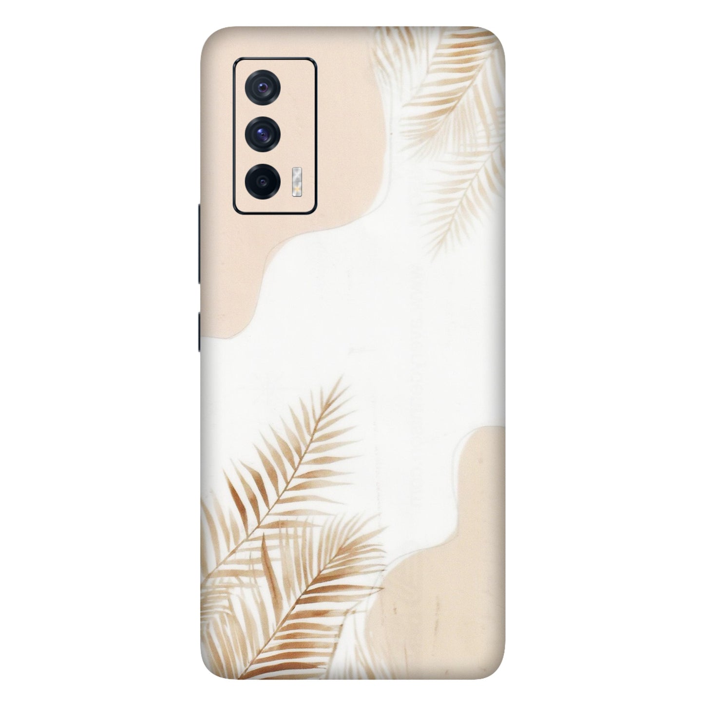 IQOO Phone Skins (All Models) - Gold Petals Abstract - Transparent Finish (T-08) IQOO 7